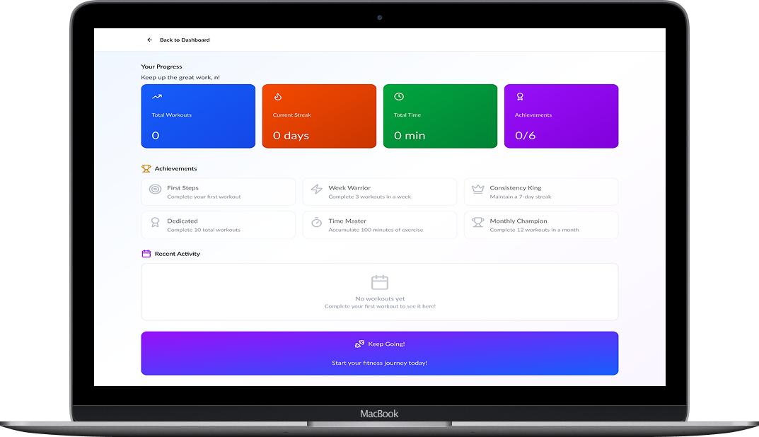 FitStart App Preview - Tablet