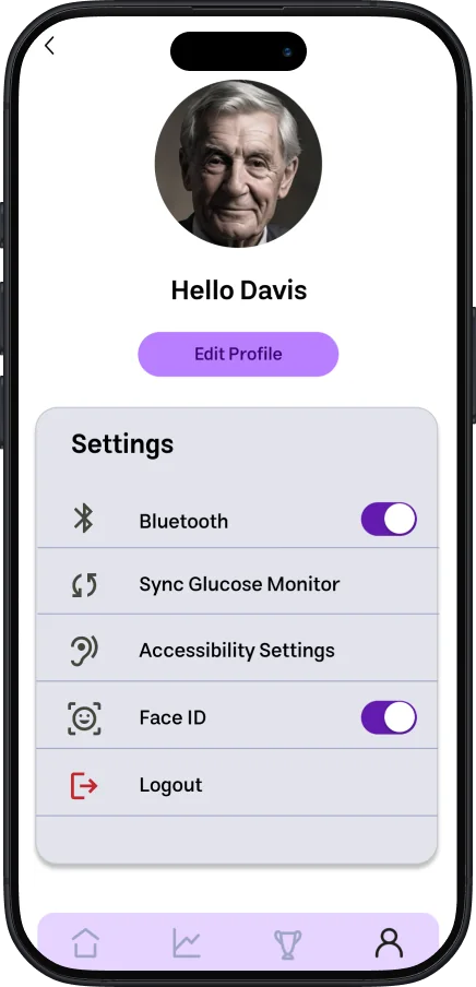 MedRec settings screen for customizing notifications, units, and health preferences
