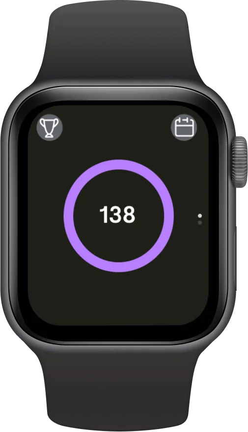 MedRec Apple Watch face showing current glucose level and quick-access complications